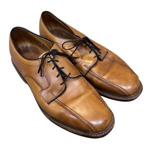 Allen Edmonds Men's‎ Tan Leather Hillcrest Lace Up Blucher Dress Shoe Sz 9.5 EEE